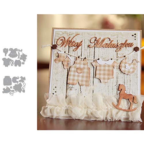 RIsxffp ModaTroquelado Ropa para bebés Troquelado de Metal DIY Scrapbooking Relieve Papel Tarjetas Stencil 2#