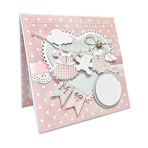RIsxffp ModaTroquelado Ropa para bebés Troquelado de Metal DIY Scrapbooking Relieve Papel Tarjetas Stencil 2#