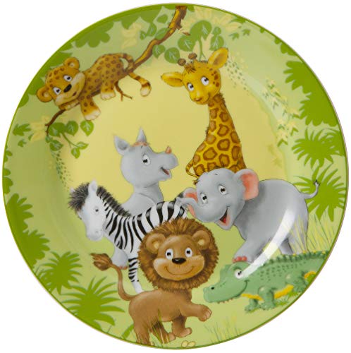 Ritzenhoff & Breker 006940 - Servicio de Mesa Infantil (3 Piezas: Plato, Cuenco y Taza), diseño de Animales de la Jungla