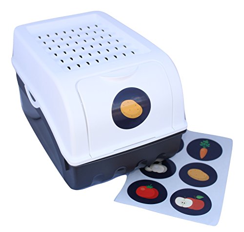 Rival 2 cajas de conservación para patatas, verduras, frutas, cebollas, cajas de almacenamiento - Plástico - Capacidad de 7,7 litros