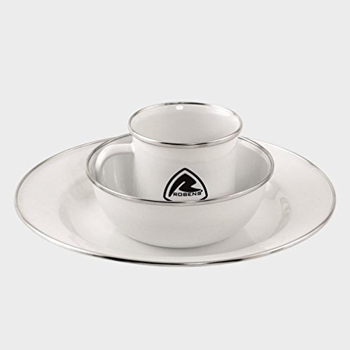 Robens Tongass Single Emaille Vajilla, Unisex, Weiß, Talla única