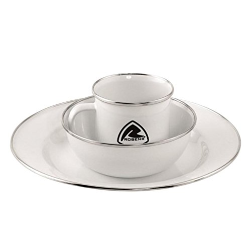 Robens Tongass Single Emaille Vajilla, Unisex, Weiß, Talla única