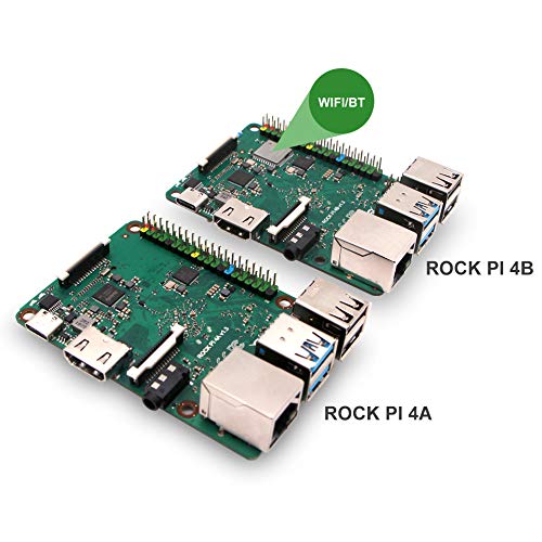 Rock PI 4B V1.4 Rockchip RK3399 ARM Cortex Six Core SBC/computadora de una sola placa compatible con pantalla oficial Raspberry Pi