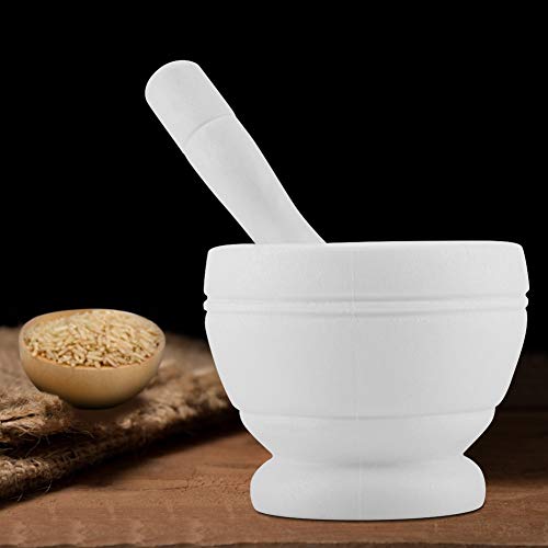 Rockyin Herramienta Manual de plástico Grinder ajo Especias Hierbas Maja mortero Juego de molienda Cocina un tazón (# 3)