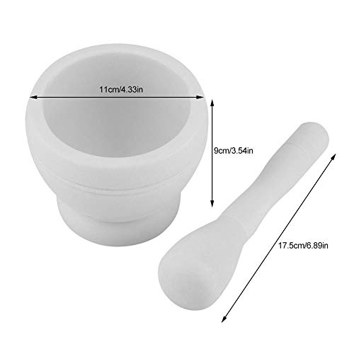 Rockyin Herramienta Manual de plástico Grinder ajo Especias Hierbas Maja mortero Juego de molienda Cocina un tazón (# 3)