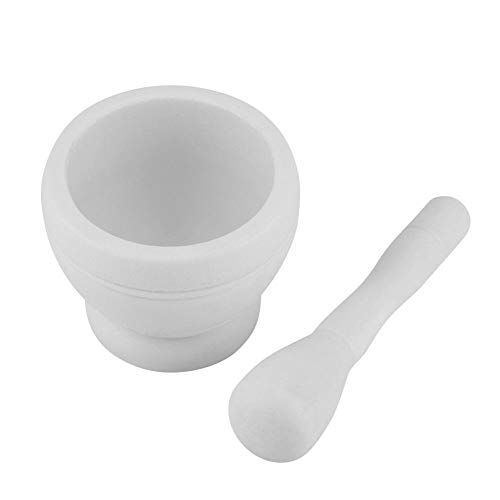 Rockyin Herramienta Manual de plástico Grinder ajo Especias Hierbas Maja mortero Juego de molienda Cocina un tazón (# 3)