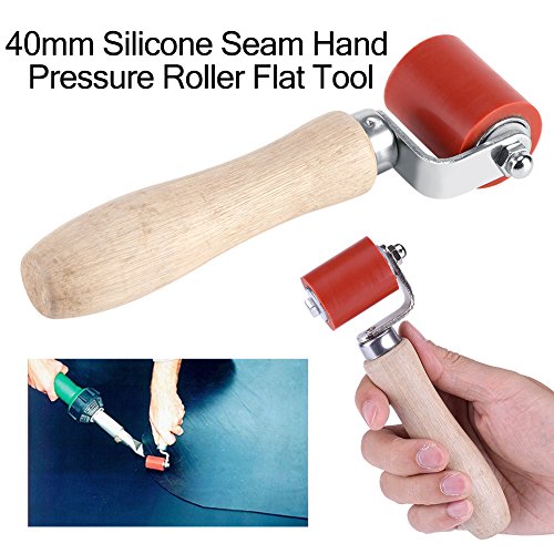 Rodillo de presión de 40 mm Rodillo de presión Cojinete de dos vías, rodillo de silicona resistente al calor, rodillo de mano extraíble para soldar lonas de PVC, herramienta de soldadura