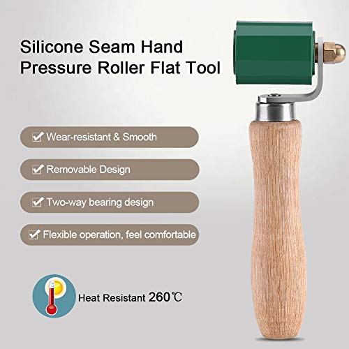 Rodillo De Silicona Resistente a Altas Temperaturas, 40 Mm Rodillo De Presión De La Mano Para Techos Instalación De Soldadura De Pvc De Calefacción Por Aire Caliente Herramienta Plana
