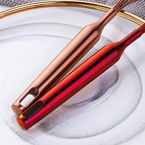 ROIY Herramientas For Hornear De Acero Inoxidable Batidor De Huevo Manual Batido En Crema De Azúcar Batido Batidor De Huevo Batidor De Huevo Doméstico Oro (Color : Oro rosa)
