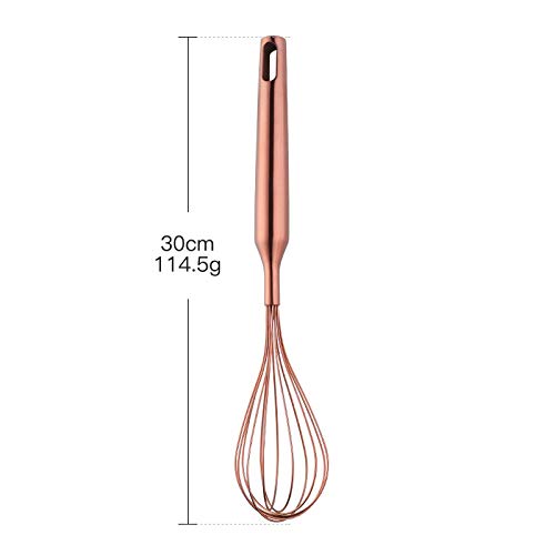 ROIY Herramientas For Hornear De Acero Inoxidable Batidor De Huevo Manual Batido En Crema De Azúcar Batido Batidor De Huevo Batidor De Huevo Doméstico Oro (Color : Oro rosa)