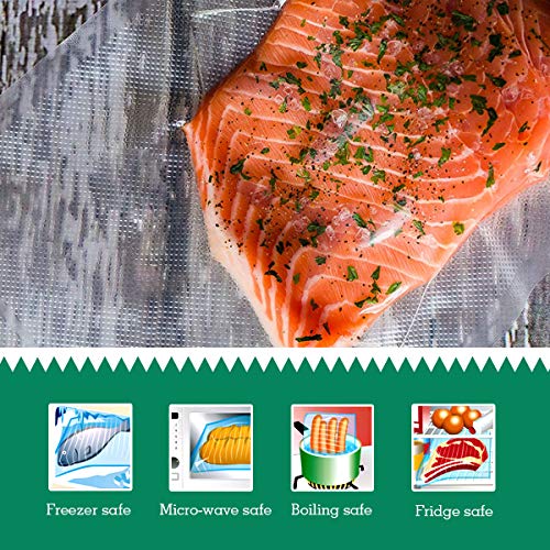 Rollos para Envasadora al Vacio - U ULTTY Bolsas de Vacio para Alimentos, 2 Rollos de 20x600cm y 28x600cm para Conservación y Cocción Sous Vide, Boilable y sin BPA