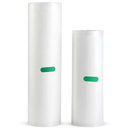 Rollos para Envasadora al Vacio - U ULTTY Bolsas de Vacio para Alimentos, 2 Rollos de 20x600cm y 28x600cm para Conservación y Cocción Sous Vide, Boilable y sin BPA