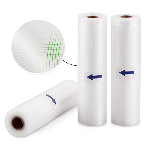 Rollos para Envasadora Sellador de Vacío 3 pack 20x500cm Bolsas Profesional para la Conservación de Alimentos Protector la Comida para Cocina