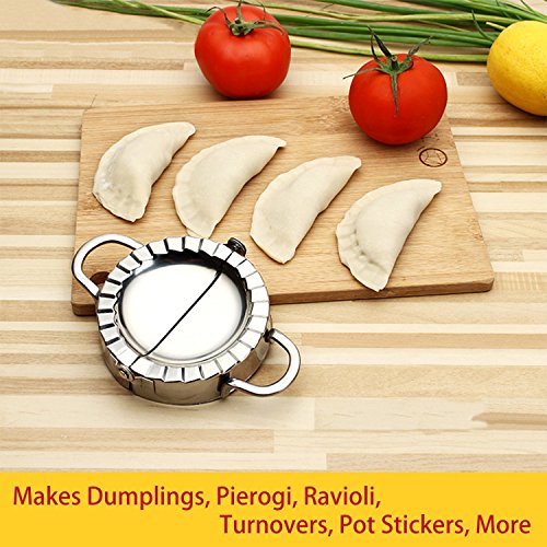 Romote de acero inoxidable de acero inoxidable Ravioli de moldes de masa hervida fabricante Envoltura pierogie Pie Crimper pastelería