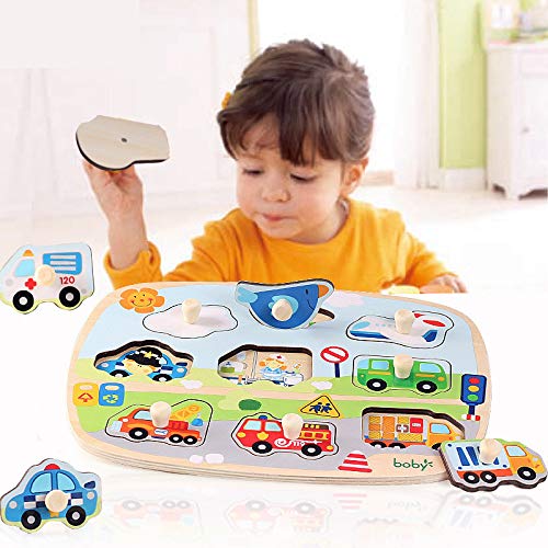 Rompecabezas De Madera Rompecabezas Cognitivo Para BebéS Juguetes De Madera 1-2-3 AñOs De Edad Aprendizaje Preescolar
