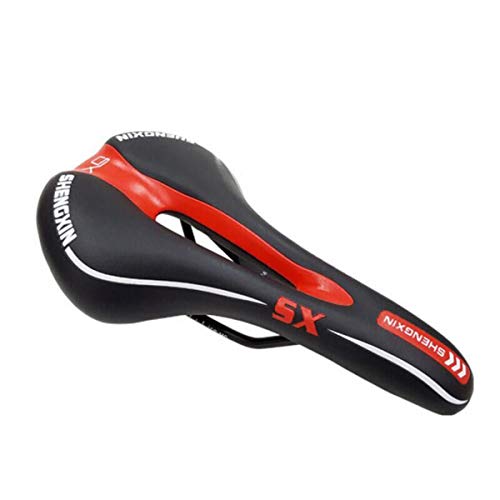 RONGJJ Cojín Sillín de Gel para Bicicleta con Funda de Lluvia, Sillín de Bici de Montaña Cómodo, Asiento de Bicicleta, Sillín de Ciclismo Portátil para MTB Espuma, Red