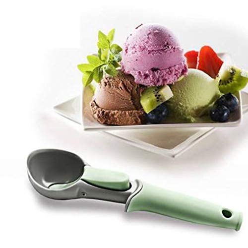 rongweiwang Herramienta de Cocina Postre en Forma de Crema Cucharada de melón Bola de Hielo Palas melón Bola de Frutas gatillo Cuchara Galletas Masa Scooper Fabricante de la Bola de Carne