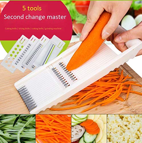 RONGXUE Verduras Cortadas multifunción máquina de Corte para contenedores de Alimentos de Cocina Vegetariana rebanador de Queso Patatas mandolina Cortador Manual de Seda