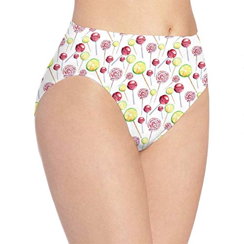 Ropa Interior sin Costuras para Mujer Caramelos de Postre Brillantes Bragas de Bikini Calzoncillos elásticos Corte con láser