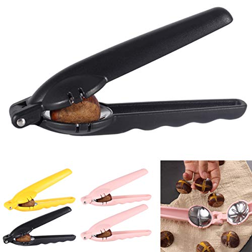 ROSEBEAR Abridor de Castañas Cortador de Castañas de Acero Inoxidable para Restaurante de Oficina en Casa. (Negro)