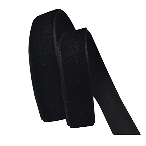 Rosenice - Cinta de terciopelo negro (1,5 cm, 25 yardas), color negro