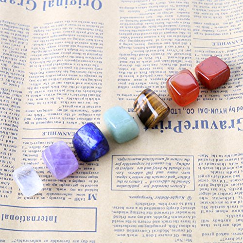 ROSENICE Cristales curativos 7 Piedras preciosas de Chakra y piedras de preocupación para equilibrar la meditación Meditación calmante Reiki