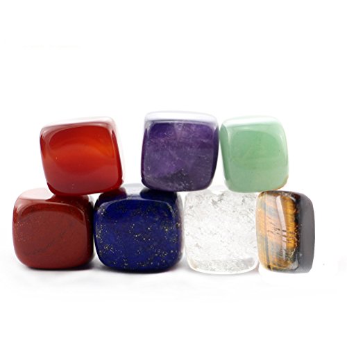 ROSENICE Cristales curativos 7 Piedras preciosas de Chakra y piedras de preocupación para equilibrar la meditación Meditación calmante Reiki
