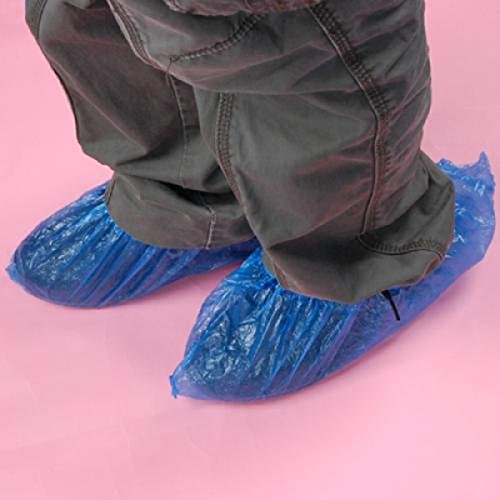 Rosenice - Cubrezapatos médicos desechables de plástico, color azul, 100 unidades
