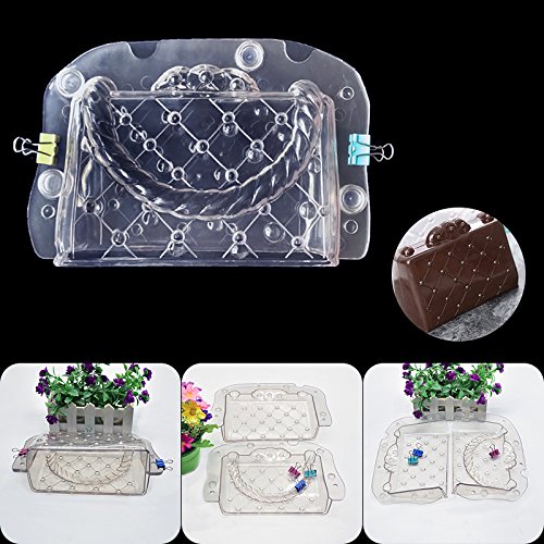 Rosepoem DIY Molde de torta Seguro de silicona Forma de bolso 3D Regalo Fiesta de cocina pastelera