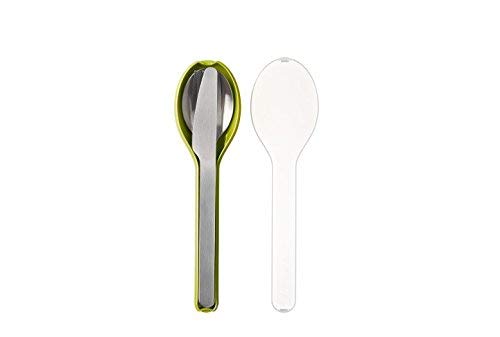 Rosti Mepal 105760091200 Set de Cubiertos Ellipse Acero Inoxidable/Polipropileno limón 19,5 x 5,1 x 2,3 cm 3 Piezas