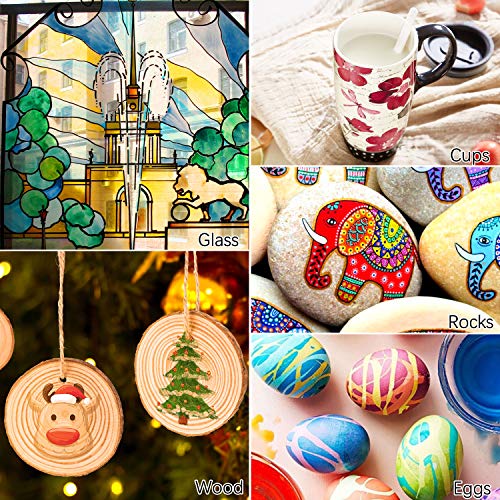 Rotuladores de Pintura Acrílica, Gafild 15 Colores Rotuladores metálicos Permanentes 0,7mm Rotuladores marcadores fluorescentes para Piedra,Roca,Tela,Metal, Vidrio, Madera, Scrapbooking