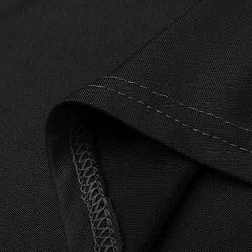 ROVNKD – Camiseta de algodón para mujer, con cuello en V, media manga Negro
 XXL