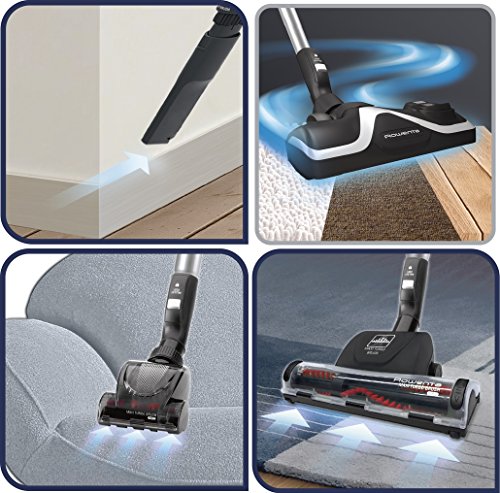 Rowenta Silence Force RO6491EA Aspirador con Bolsa, 550 W, 66 dB, Cepillo para pelo de mascota, para parquet, para tapicerías, Boquilla para Ranuras, 4.5 litros de depósito