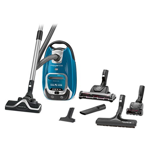 Rowenta Silence Force RO6491EA Aspirador con Bolsa, 550 W, 66 dB, Cepillo para pelo de mascota, para parquet, para tapicerías, Boquilla para Ranuras, 4.5 litros de depósito