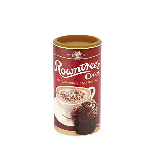 Rowntree's Cacao en polvo para hornear, bebida instantánea de chocolate caliente, 250 g (paquete de 6)