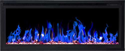 ROYAL 42 chimenea eléctrica 3D de pared/para empotrar LED AFLAMO. Modelo 2019