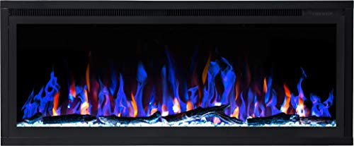 ROYAL 42 chimenea eléctrica 3D de pared/para empotrar LED AFLAMO. Modelo 2019