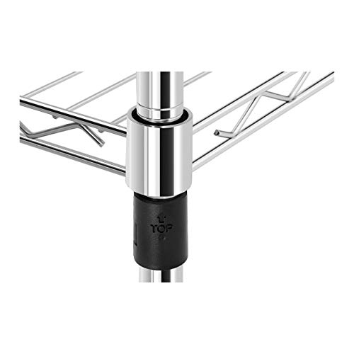 Royal Catering Estantería De Metal para Cocina RCMR-1370P19 (4 Estantes De 35 x 55 cm, Capacidad Total:150 kg, Superficie Cromada)