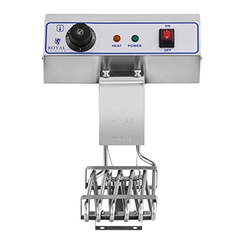 Royal Catering Freidora Eléctrica Doble Para Hostelería RCEF-16DH (Potencia: 2 x 3.500 Watt, Capacidad: 2 x 16 Litros, Con Grifo De Vaciado, 230 V)