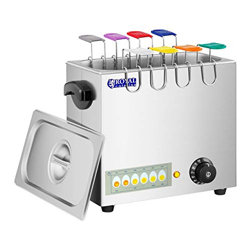 Royal Catering Hervidor Cocedor de huevos eléctrico RCEB-8T (2600 W, Acero inoxidable, Para 8 huevos, 8 cucharas con distintos colores, Incluye 4 vasos)