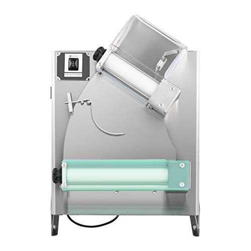 Royal Catering Máquina Laminadora para Pizza Pizzería RC-DRM310 (Ø de 14 a 29 cm, 2 Rodillos, Espesor de Masa de 0-5 mm)