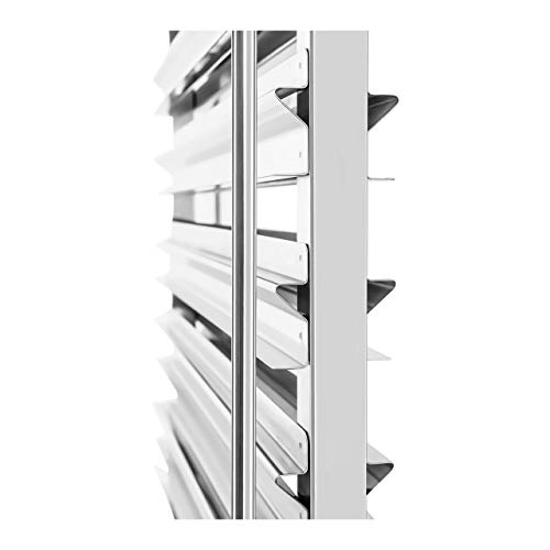Royal Catering RCTW-30GN.1 Carro Bandejero Carrito para Bandejas (150 kg, Capacidad de Carga 30 Contenedores GN 1/1, Seguridad para los Contenedores) Acero Inox