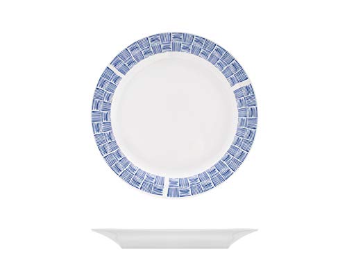 Royal Leerdam 735028 Royal Norfolk Rattan - Vajilla de porcelana (18 piezas)