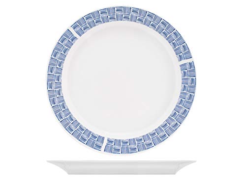 Royal Leerdam 735028 Royal Norfolk Rattan - Vajilla de porcelana (18 piezas)