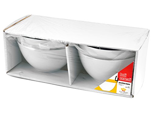 ROYAL NORFOLK 9370000 Unidades 4 Cuenco Cereales PCL BB, 15 cm, Porcelana, Blanco