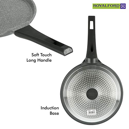 Royalford RF8590 Crepe Tawa-Sartén Antiadherente (28 cm), Aluminio Fundido