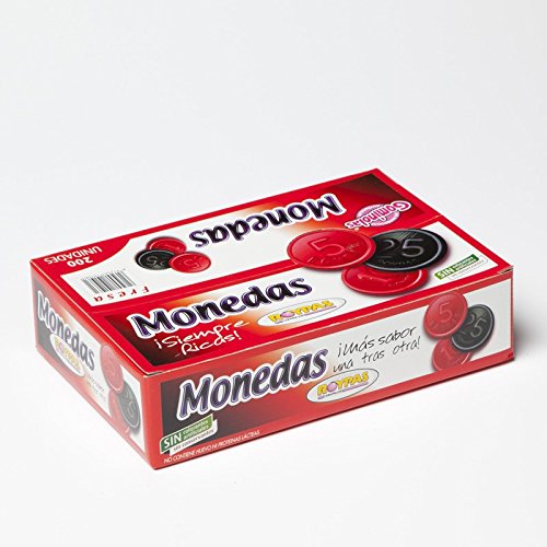 Roypas Monedas de Regaliz Rojo Sabor Fresa - 200 unidades