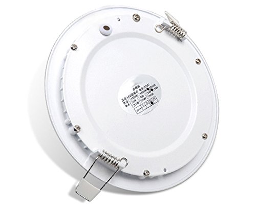 RPA12CW (2 Unidades) Lámpara LED 12W 6500K Redonda 170mm de Diámetro, 1080LM, Foco de luz LED para Techo con Transformador incluido AC 85-265V, Foco empotrable para Techo [Color Blanco Frío]