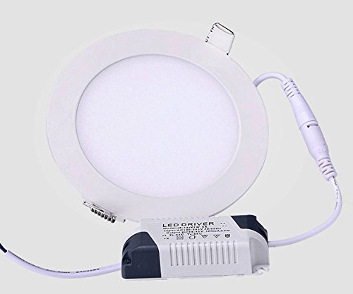 RPA12WW (2 Unidades) Lámpara LED 12W 3000K Redonda 170mm de Diámetro, 1080LM, Foco de luz LED para Techo con Transformador incluido AC 85-265V, Foco empotrable para Techo [Color Blanco Cálido]