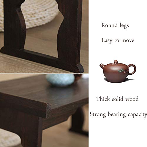 RR-YRL Madera Maciza Mesa De Té Mesa De Centro Plegable Paulownia Salón Sofá De La Oficina De Estilo Retro Mesa De Centro Rectangular Pequeña Mesa Cuadrada Mesa De Casa Bajo El Balcón